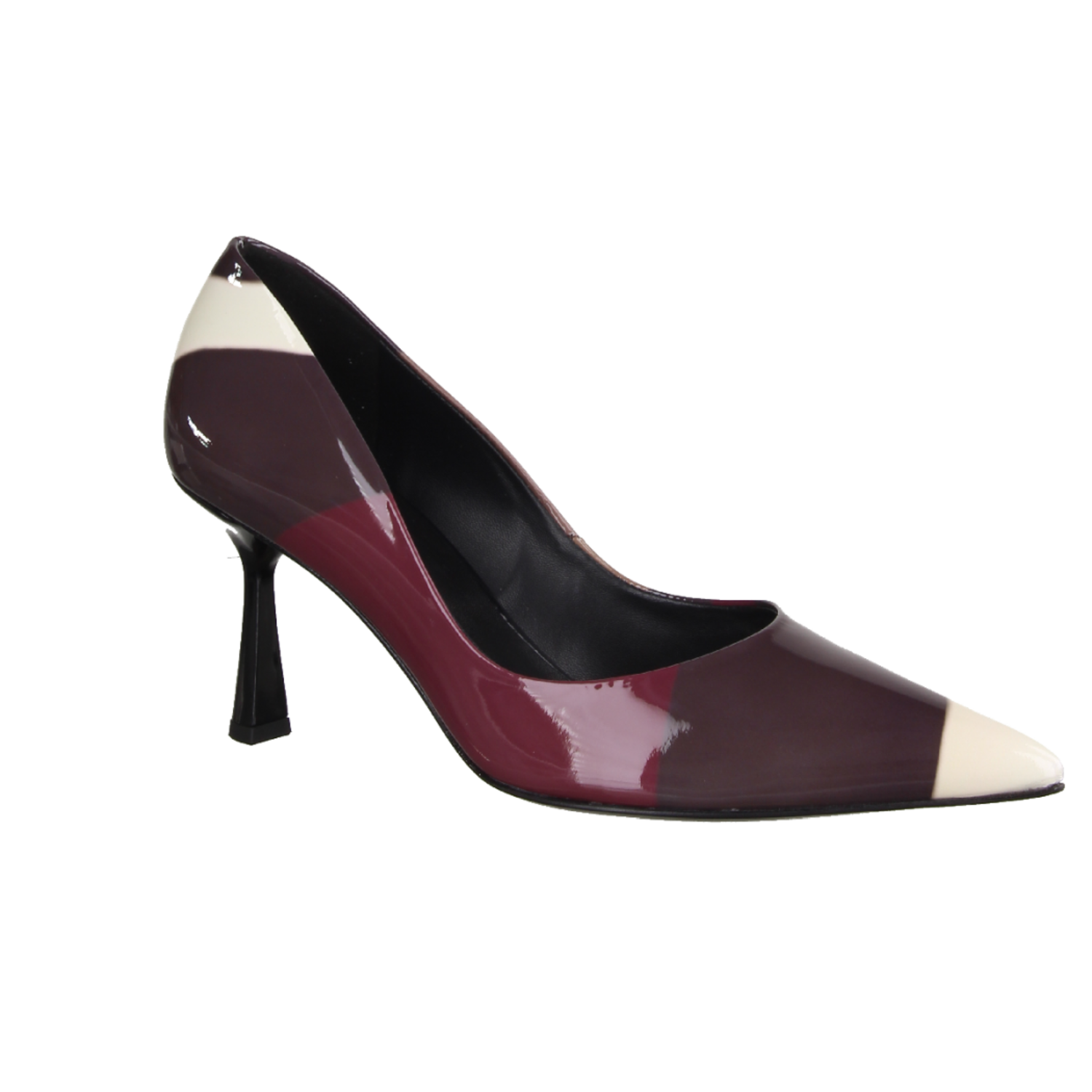 Högl 107707-879 Pumps, Damen, High Heels, Leder, Aubergine/Multi, spitze Kappe