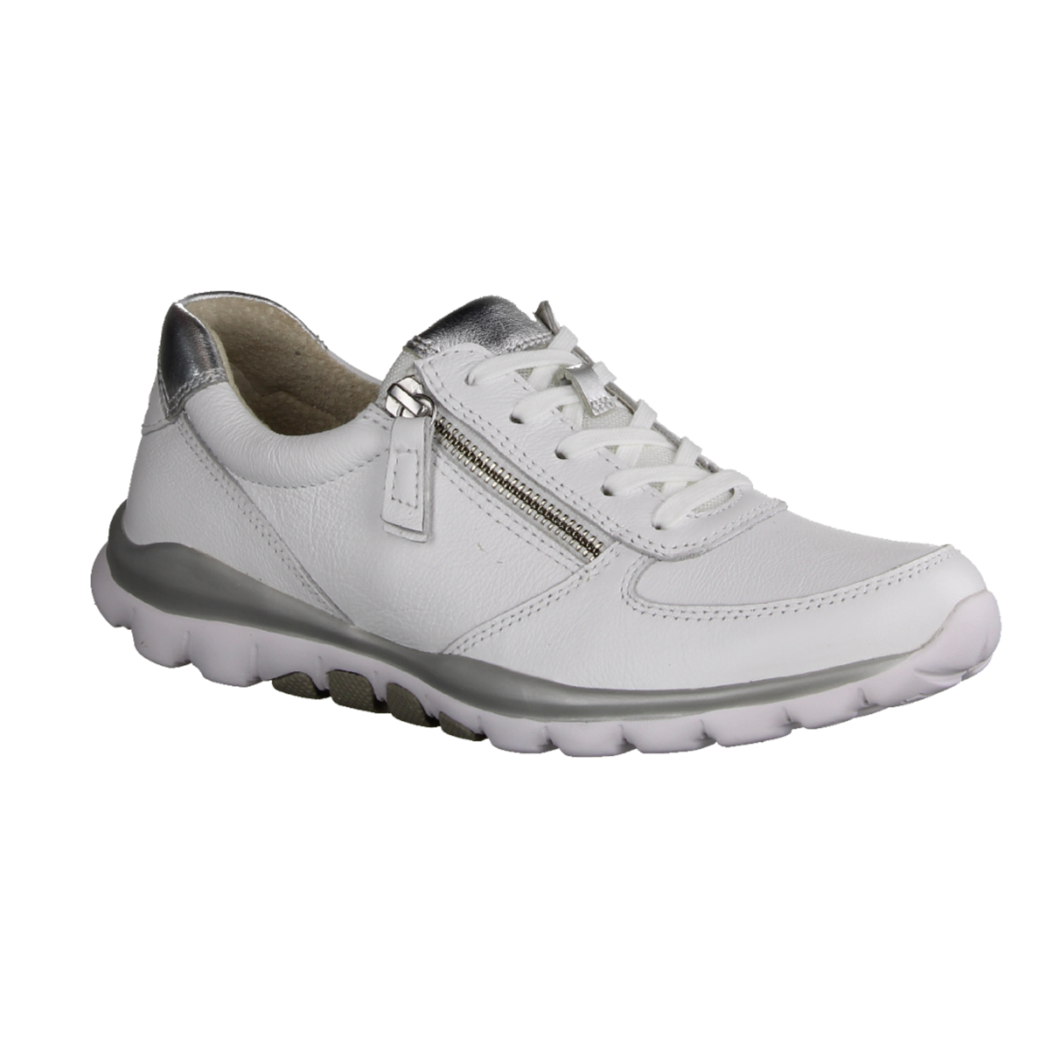Gabor Comfort 46968-51 Rollingsoft Weiß/Silber Damen Sneaker - Damenschuhe