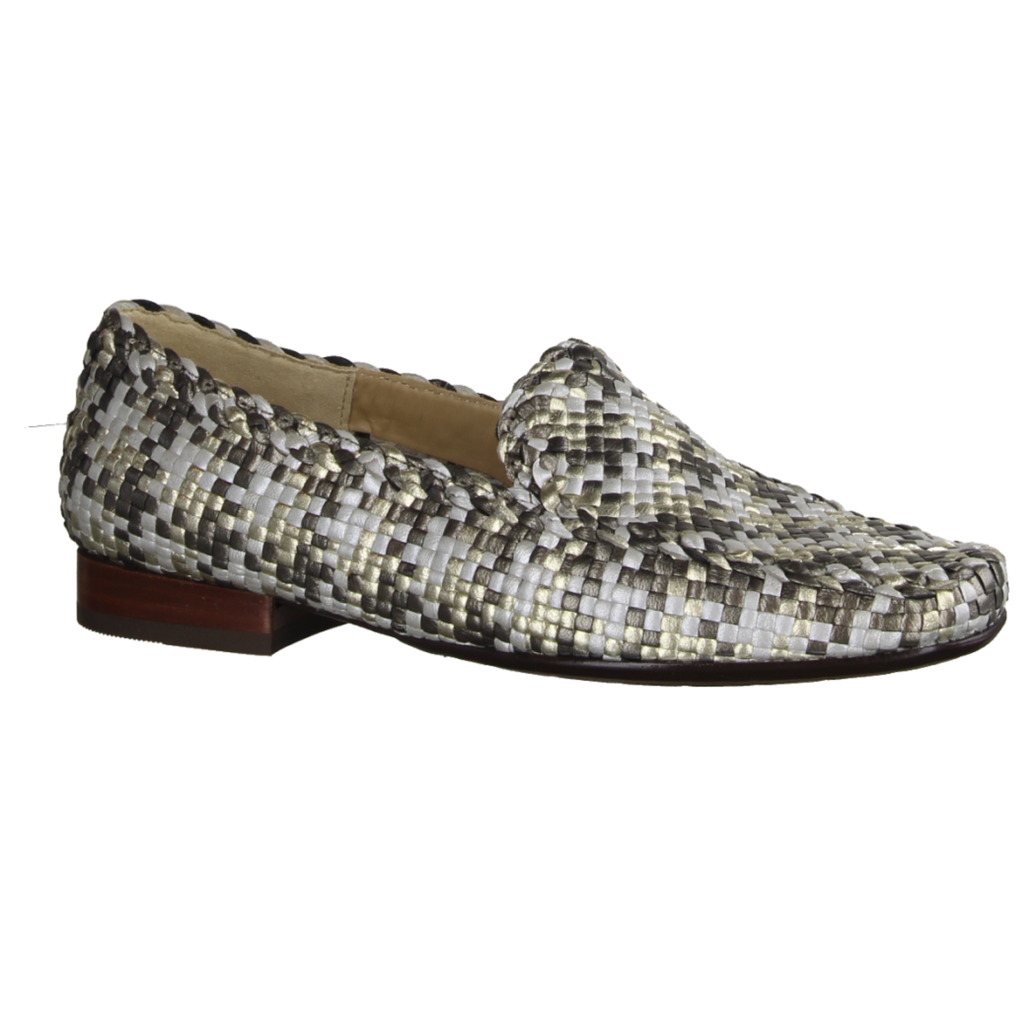 Sioux Cordera, Damen-Slipper, Leder, Anciano/Nickel/Gold, Leder, Loafer - / 15