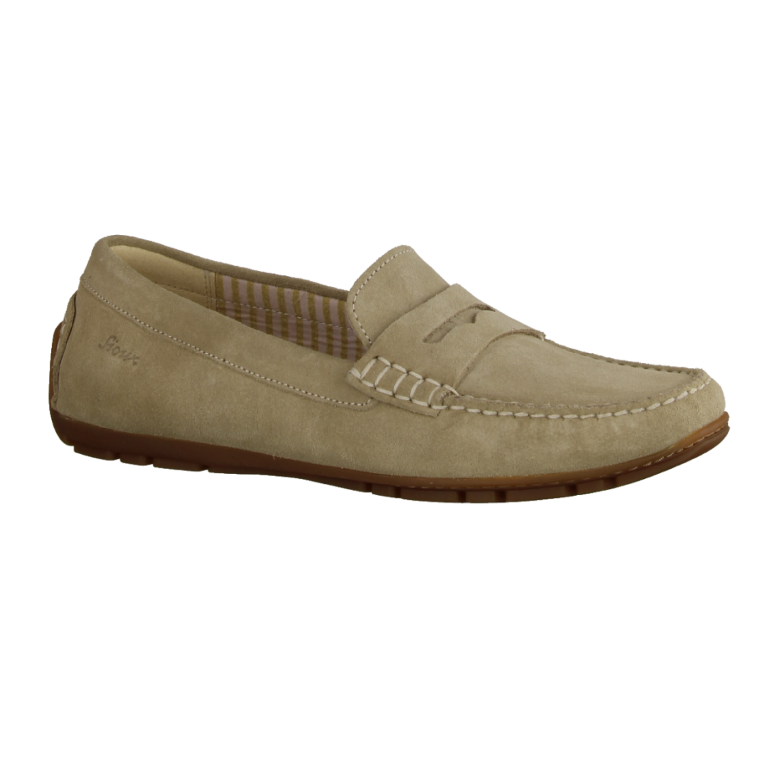 Sioux Carmona 700 Damenslipper, Mokassin, Leder, Noisette (Beige) Wechselfußbett