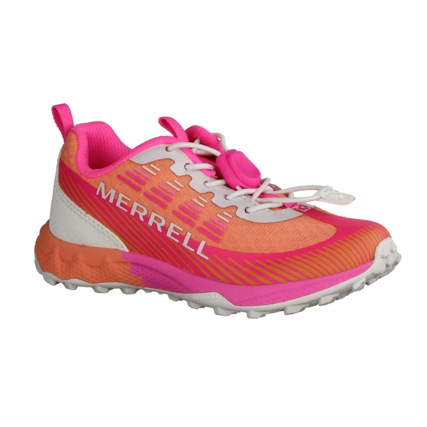Merrell Agility Peak Mädchenschuhe, Barfußschuh, Sneaker, Textil,Pink/Orange